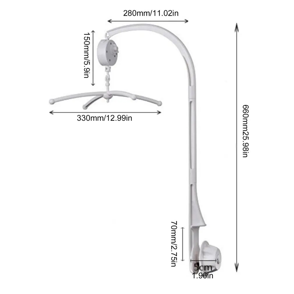 

Multipurpose Kids Crib Mobile Bed Bell Holder Music Box Holder Arm Bracket For Children Bed Bracket Set