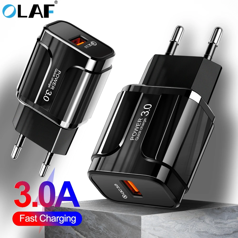 QC 3 0 USB зарядное устройство для samsung A50 A70 Quick Charge быстрое зарядки телефона адаптер