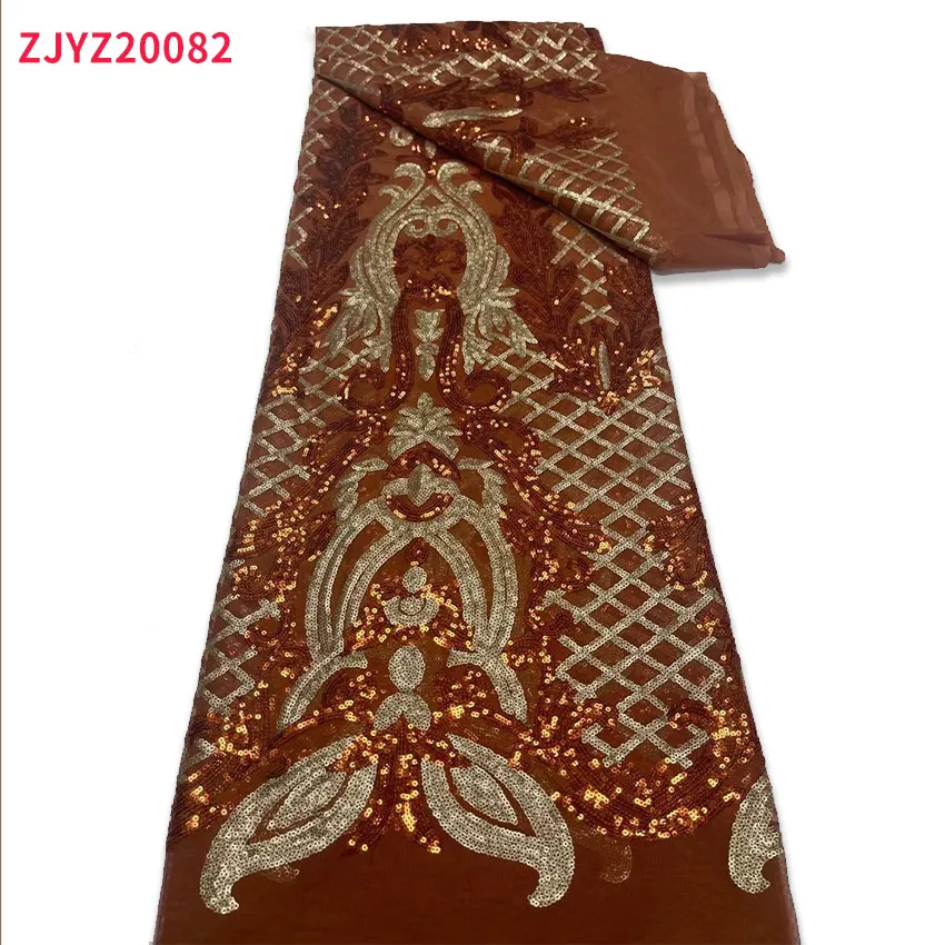

2021 African sequined mesh lace fabric French exquisite lace fabric ZJYZ20082