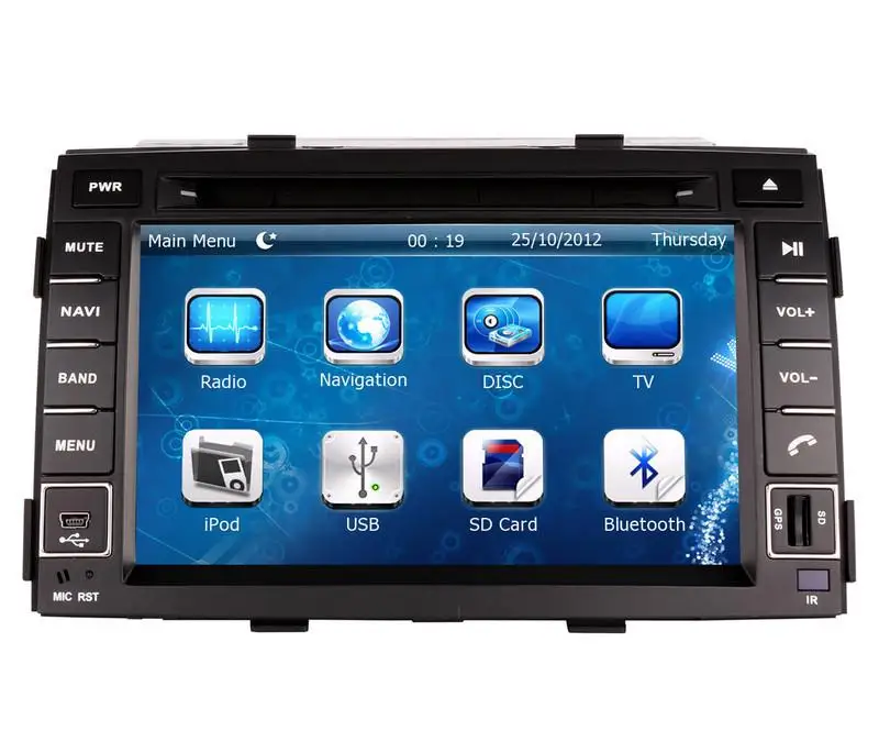 

7" in-dash Car DVD player with GPS(optional),audio Radio stereo,USB/SD,AUX,BT/TV,car multimedia headunit for Kia SORENTO 2011