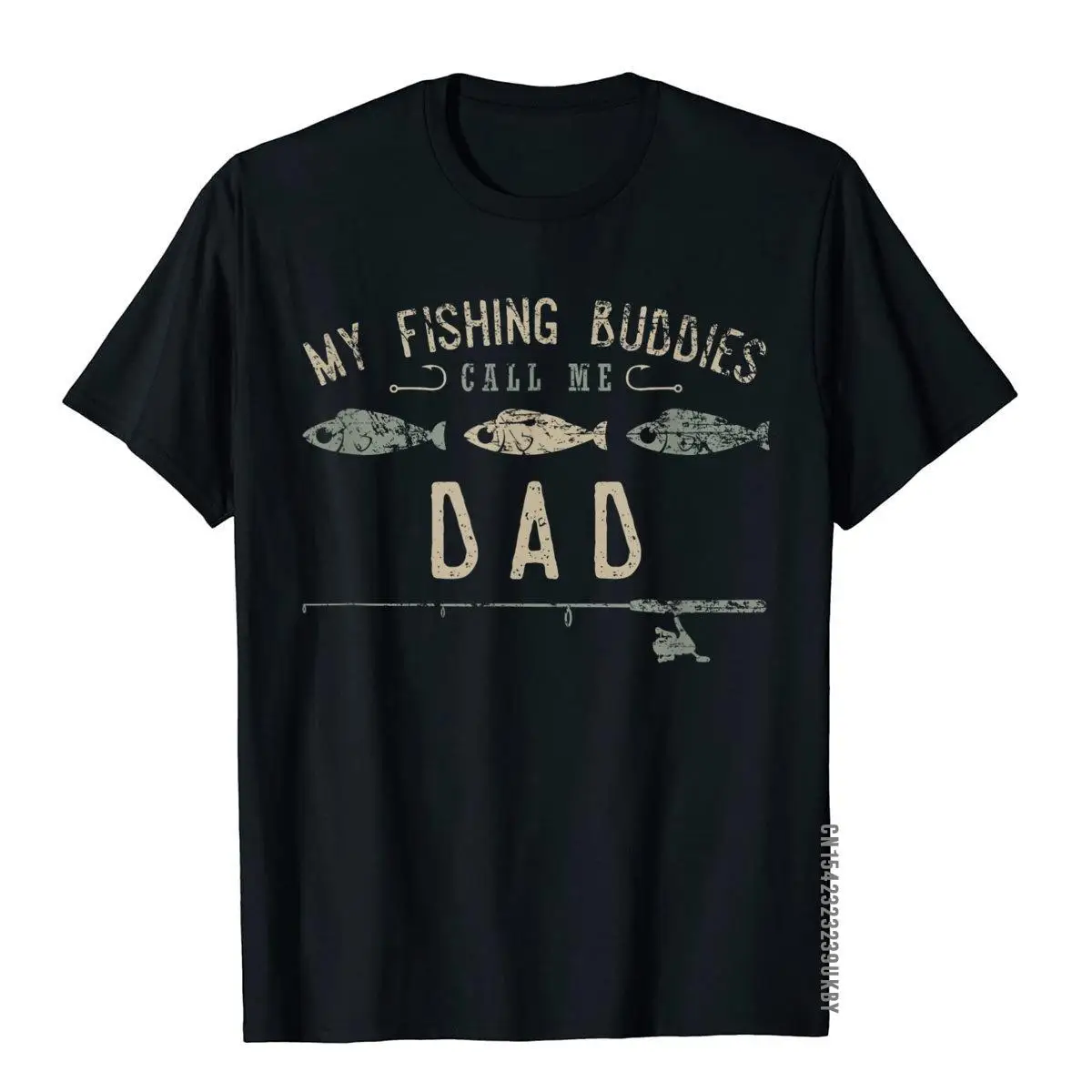 

My Fishin Buddies Call Me Dad Shirt Cute Father's Day Gift T Shirts Normal Designer Cotton Tops Tees Casual For Men