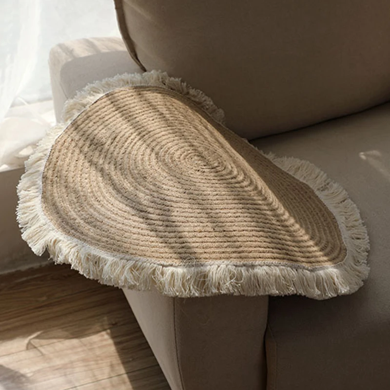 Нескользящий круглый ковер ручной работы входной коврик для скребка песка