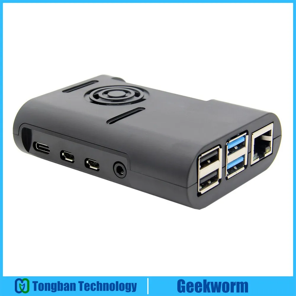 Чехол для Raspberry Pi 4 Model B защитный чехол из АБС пластика с вентилятором