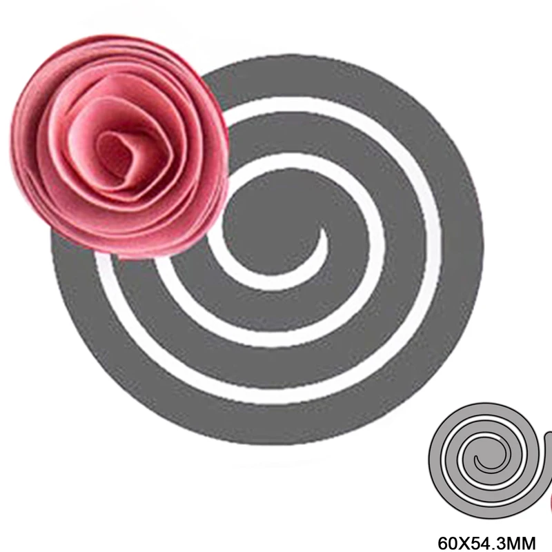 Спиральные Цветочные металлические Вырубные штампы для «сделай сам» скрапбукинга альбома бумаги открытки, декоративные поделки тиснение вырубки Рождество 2021 Новинка