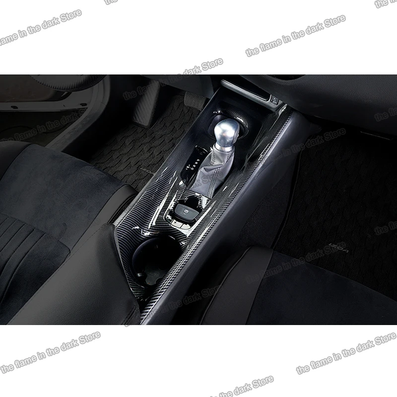 Lsrtw2017 углеродное волокно abs Автомобильная панель переключения передач для toyota chr