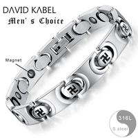 19 5cm mens metal swastika fashion braceletmale stainless steel motorcycle chain bracelet that relieves irritability