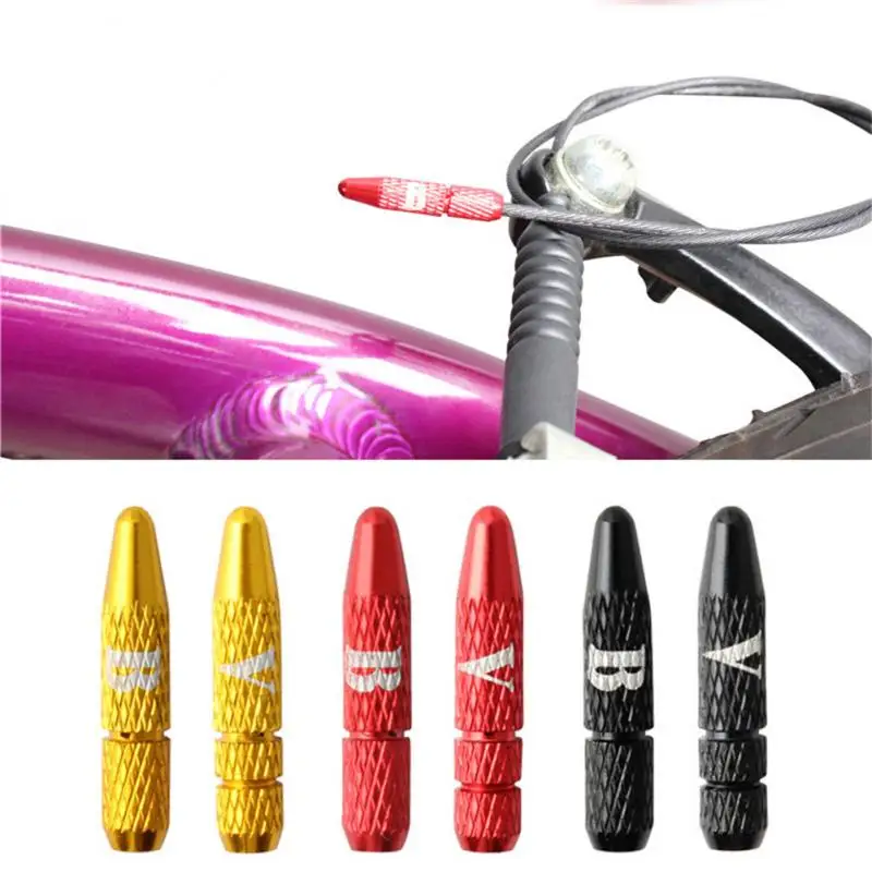 

Bike Core Caps Bicycle Brake Wire Aluminum Alloy Tail Cap Bicycle Brake Cable End Protection Cover Brake Line Cable End Caps