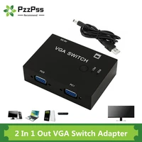 pzzpss 2 in 1 out vga switcher 2 port vga switch box vga for consoles set top boxes 2 hosts share 1 display notebook projector