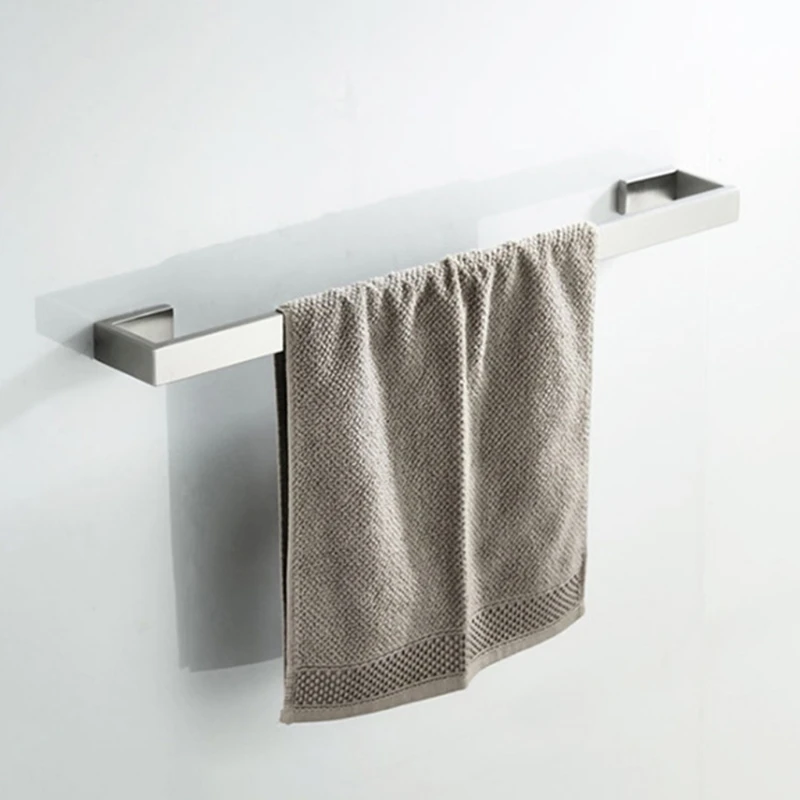 

Bathroom Stainless Steel Towel Rack Holder Wall Mount Washcloth Shelf Organizer