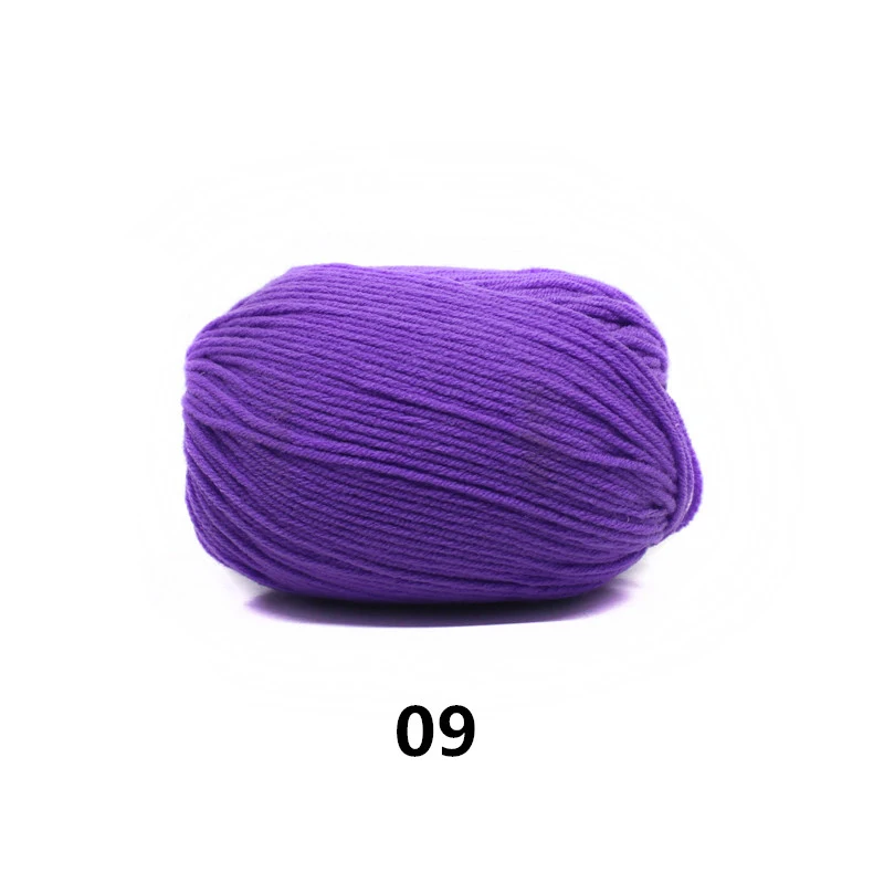 09 12PCS 12 шт. тонкая хлопчатобумажная пряжа молочного цвета для вязания вязаная кукла Органическая пряжа для вязания крючком DIY новейшая оптом - Цвет: 09 12PCS