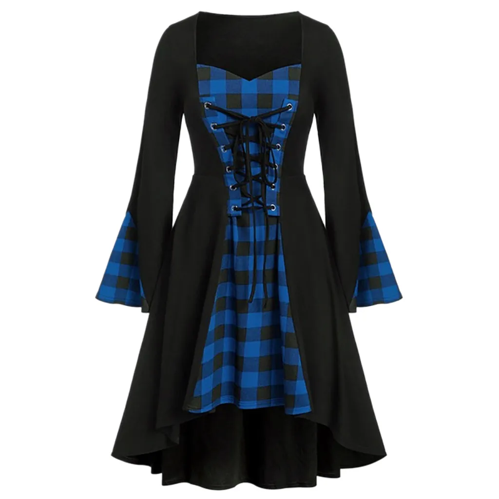 Осеннее женское платье 2020 женские рубашки в готическом клетку женская туника для