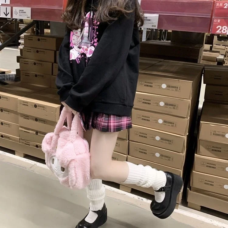 Мой мелоокрашенный Kuromied Hello Kittyed большой мультяшный розовый повседневный тоут