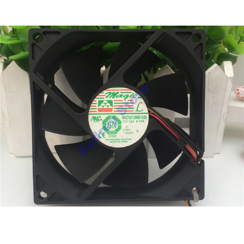 MGT9212MB O25 9025 DC12V 0.17A 3 Вт 9 см вентилятор охлаждения 2600 об/мин линии воздуходувки для