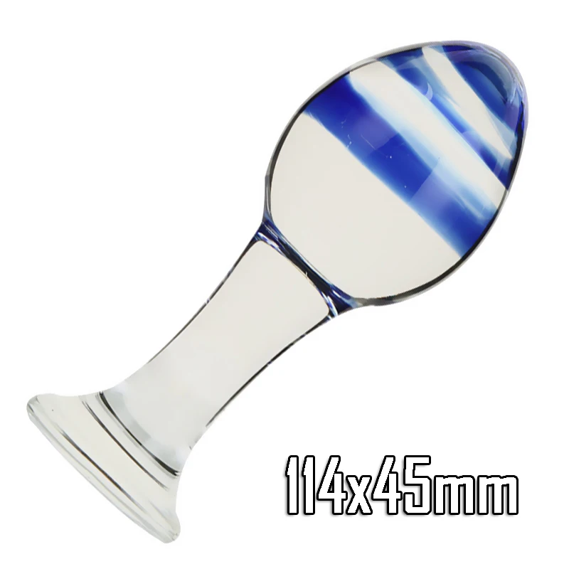 Анальная пробка 55 мм с большим кристаллом анальная G-spot вагинальный шарик стеклом