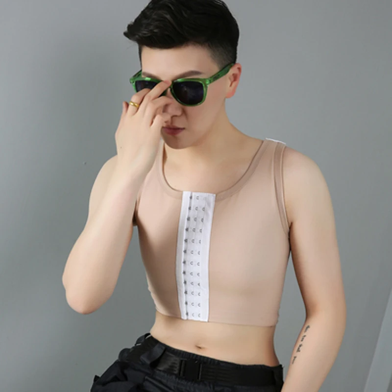 HaleyChan Женский корсет нижнее белье Trans Les для лесбиянок Tomboy передний 3 ряда крючок