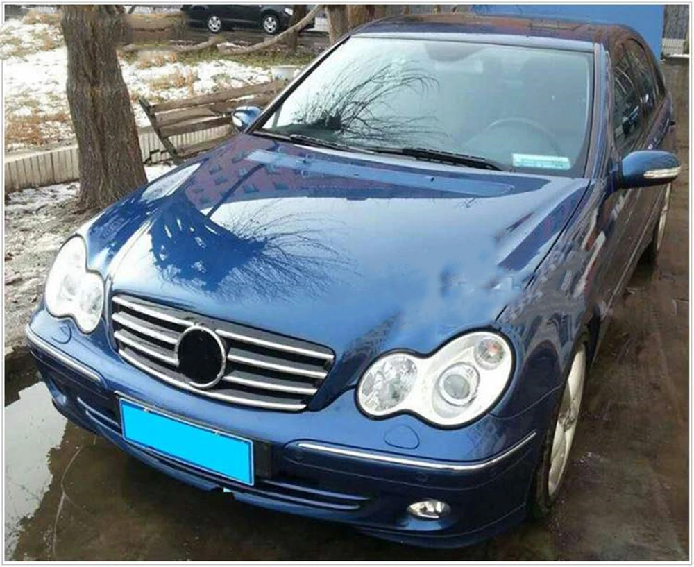 Решетка для переднего бампера автомобиля 4 контакта Benz W203 глянцевая черная