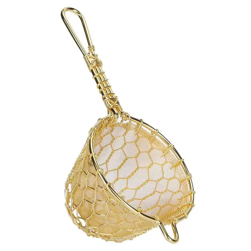 

Copper Tea Infuser Strainer Reusable Loose Leaf Teapot Filter with Long Handle for Tea Maker Tea Accessories