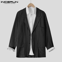 new hot sale suit jackets handsome men stylish brand suit casual comfortable single west linen cotton retro blazer s 5xl incerun