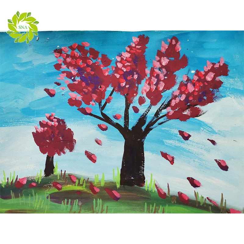 

Алмазная мозаика «сделай сам» с красным деревом