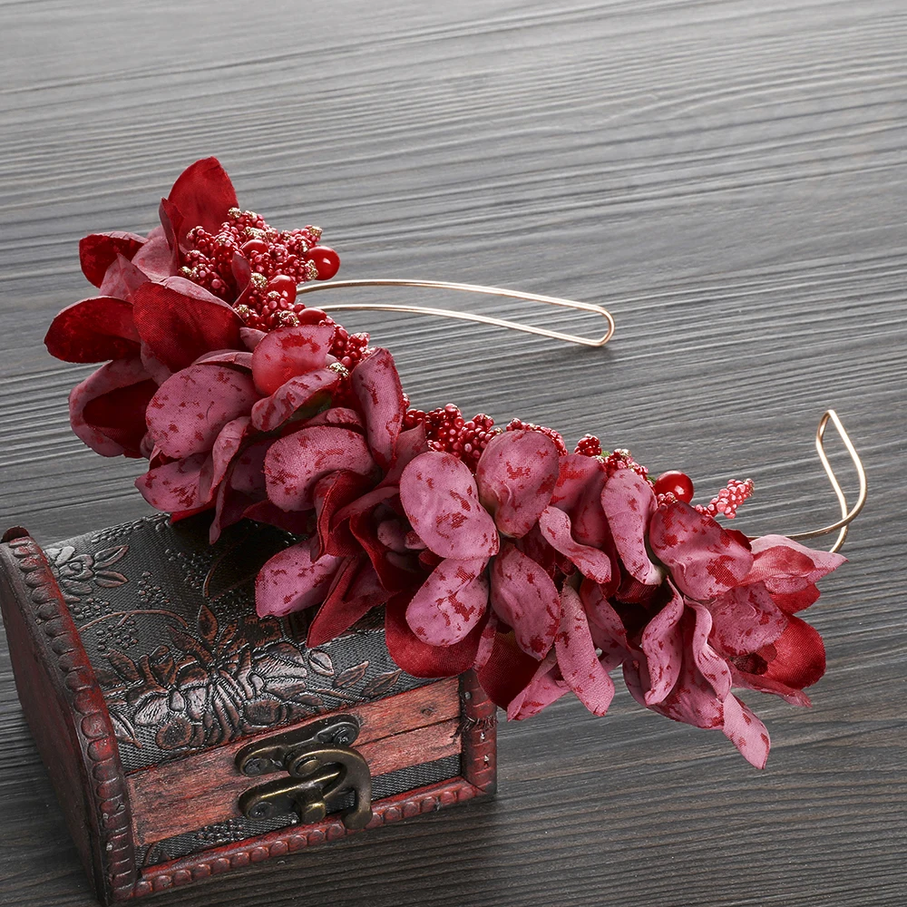 Женский головной убор ручной работы повязка на голову с цветами из натурального