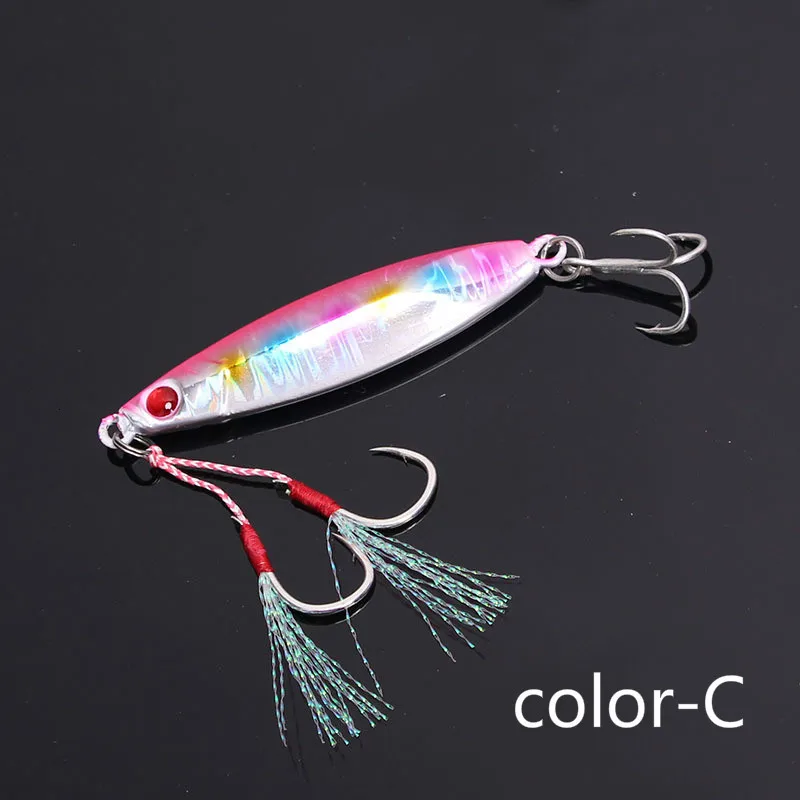

1 шт. джигинг свинец Fish15g/20g/30g/40g металлический джиг, приманка для рыбалки с крючками, 6 цветов, нож с блестками, воблер, искусственная жесткая н...