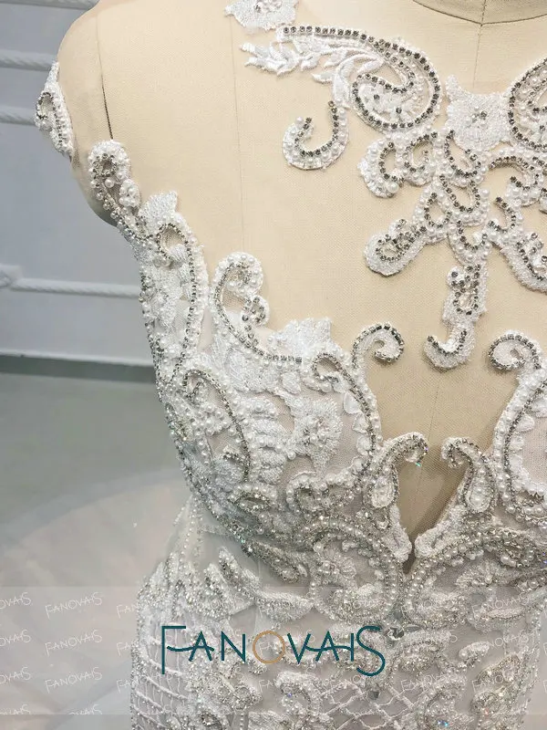 Luxury Mermaid Wedding Dresses With Detachable Train vestido de noiva 2019 trouwjurk robe mariage  suknia slubna