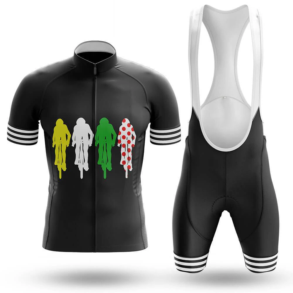 

Colored Cyclists Cycling Jersey Set Sport Team Bike Men Clothing Quick Dry Summer Sleeve Cycling Road Ride Shirt Bib Short Gel