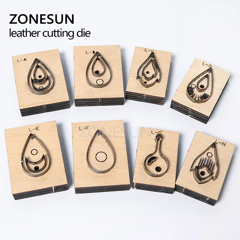 ZONESUN кожаные Сережки для резки стальное правило инструмент украшения кожи