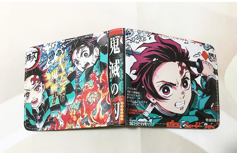 Кошелек из аниме рассекающий демонов Kimetsu No Yaiba Tanjiro Kamado короткий кошелек с