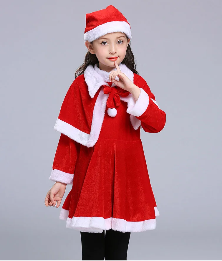 Нарядный костюм для детей Детский новогодний рождественские костюмы Санта
