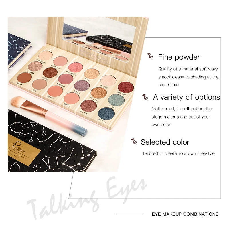 18 цветов Палитра теней для век натуральные матовые тени блеcтящие макияжа