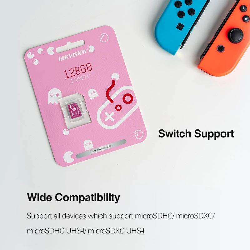 HIKVISION HikStorage Micro SD Card Class10 SDXC TF Card 128GB 256GB Max 170Mb/s Memory card Gaming series for Switch Game Box G2
