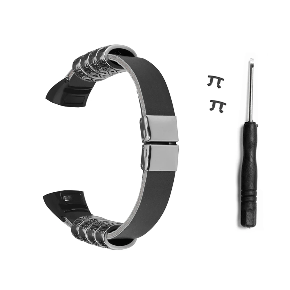 Ремешок мужской кожаный для Huawei Band 3/3 Pro сменный ремешок в стиле ретро рельефный