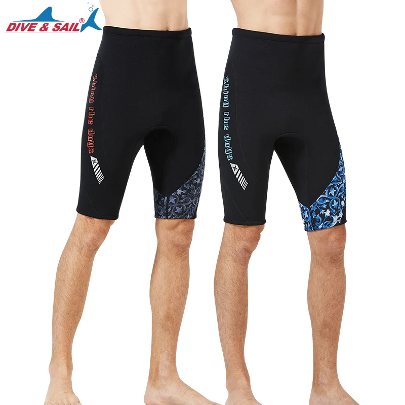 Гидрокостюмы шорты 1 5 мм неопреновые для плавания с принтом мужчин и