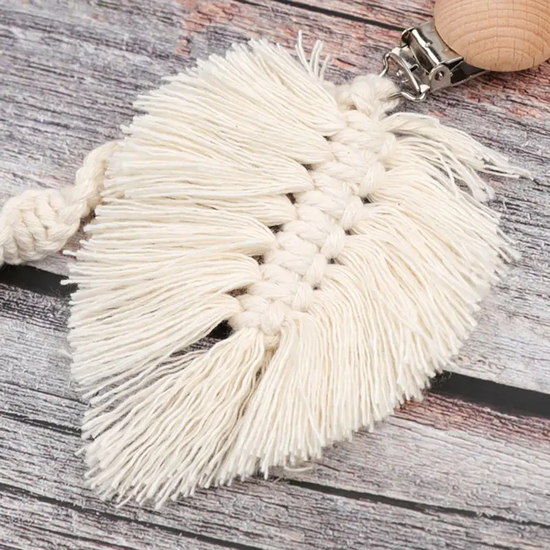 

Braided Cotton Rope Nipple Holder Baby Pacifier Clips Chain Infant Soother Chain