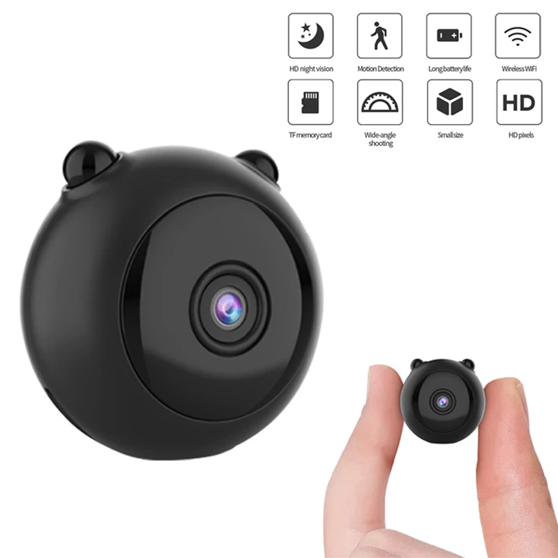 

Portable Camera HD 4k Sensor Night Vision Camcorder Wireless Wifi Panda-shaped Home Car Monitor Car DVR/Dash Camera