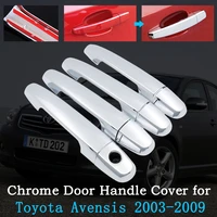 chrome car door handle cover for toyota avensis t250 t25 20032009 exterior covering trim accessories 2004 2005 2006 2007 2008