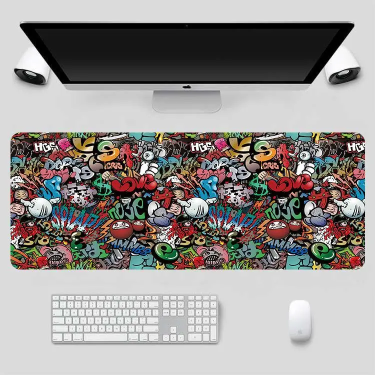 

Большой игровой коврик для мыши 80x30 см XXL Lockedge, компьютерный игровой коврик для клавиатуры и мыши, коврик для компьютерной мыши Hyper Beast, Настол...