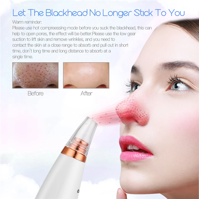 

Blackhead Remover Vacuum-Pore Cleaner Electric Suction Facial Acne Extractor Peeling Acne Exfoliating Machine Facial Cleansing