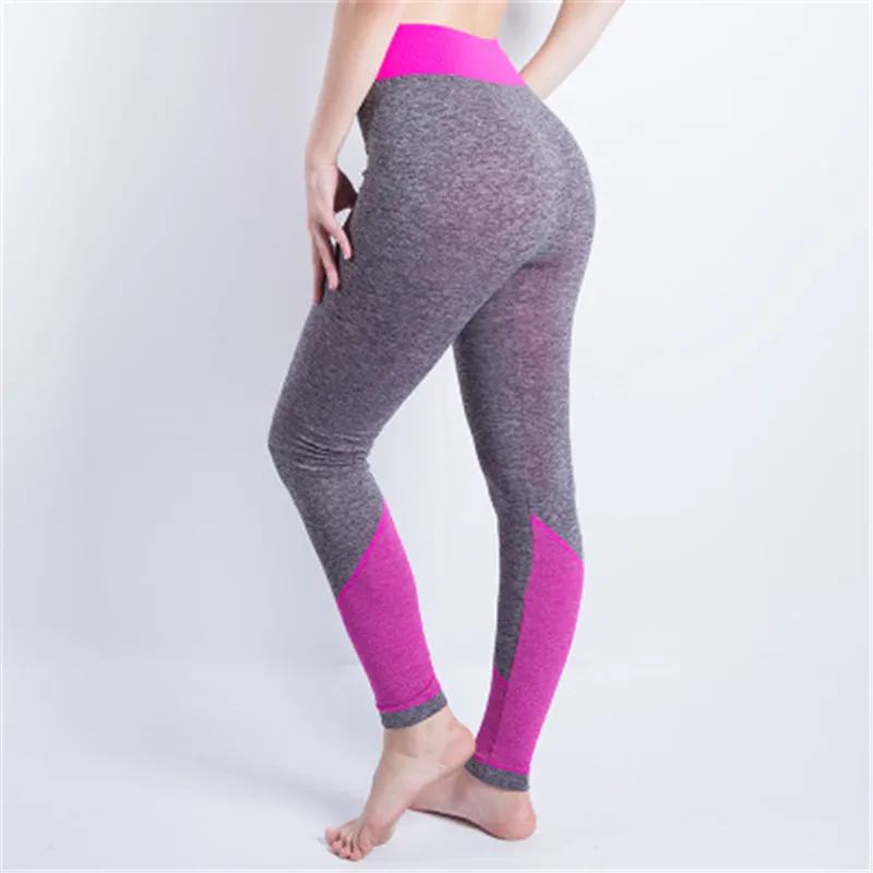 902 Rose Спортивные штаны, трико для бега, женские леггинсы для фитнеса, S-XL, спортивная одежда, женские сексуальные штаны для бега, йоги, стройнящие тянущиеся леггинсы для спортзала - Цвет: 902 Rose