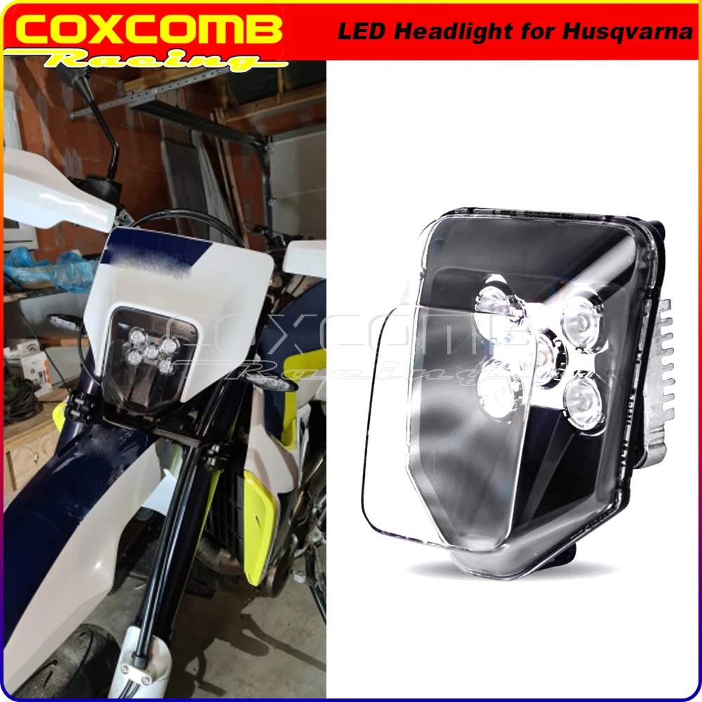 

For Husqvarna Supermoto Enduro LED Headlight Front Head Lamp for TE FE TX TC FE250 FE350 FE450 FE501 TE300 TE250 125 250 501 701