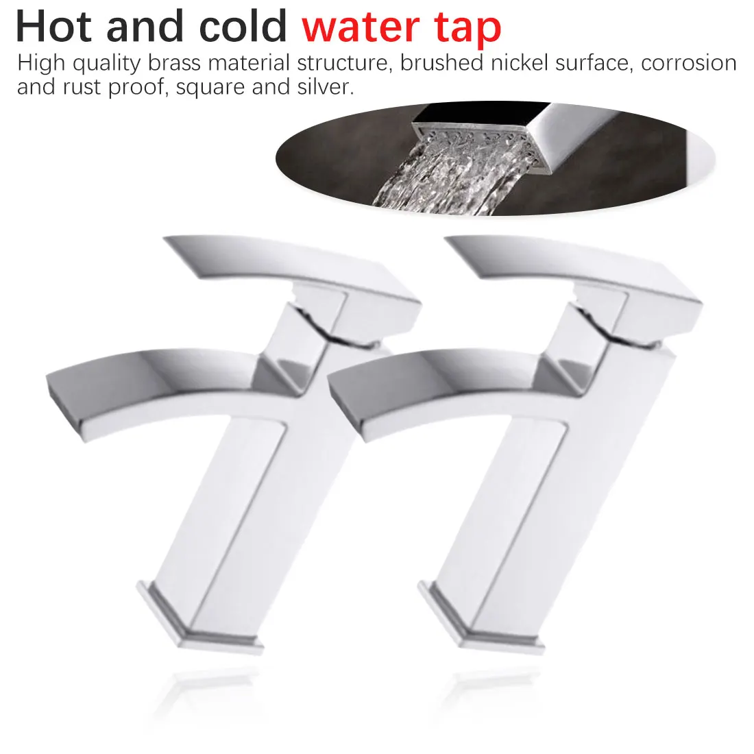 1 шт. хромированный смеситель для раковины из нержавеющей стали аксессуары