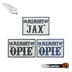 В памяти Opie Biker мемориальные нашивки OPI рок и панк сыновья нашивки анархия серия мотоциклетный кожаный жилет утюгом