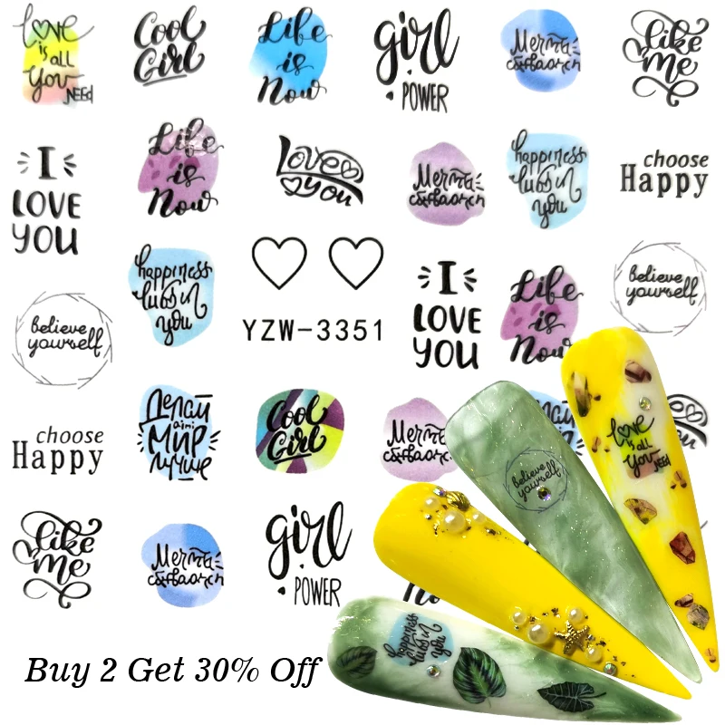 Геометрические Водные Наклейки для ногтей в виде сердца и Луны | Красота здоровье