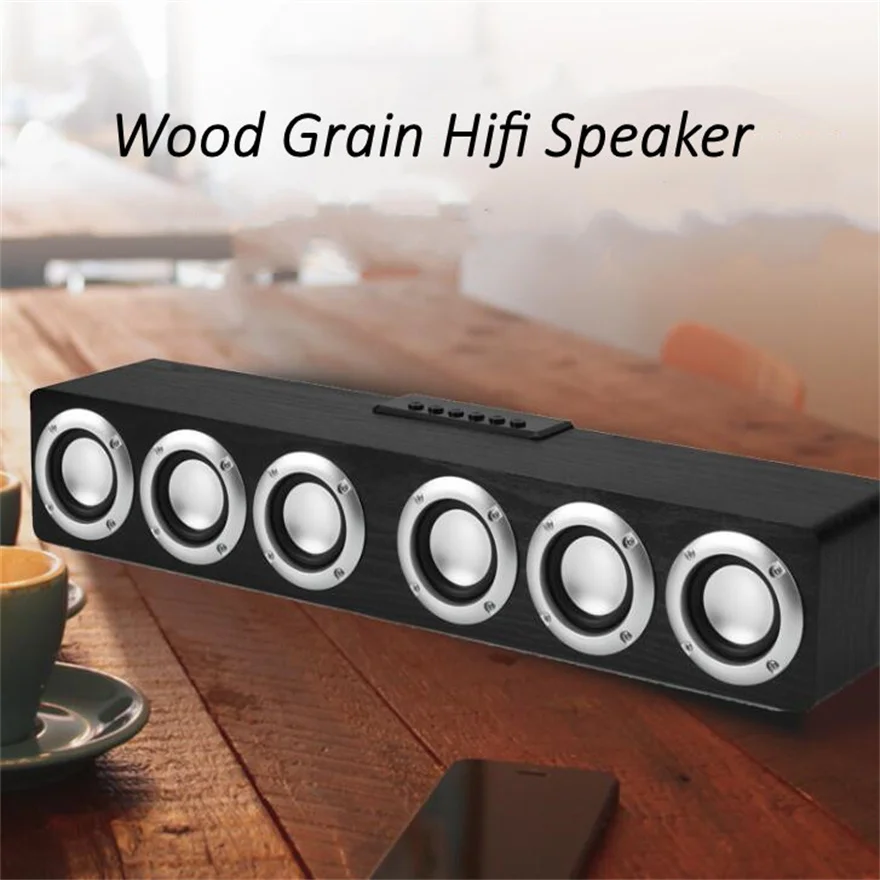 

Wooden Hfi Soundbar Bluetooth Boombox Mp3 Music Box Home Theater Usb Center Sound Bar System Column Loudspeaker