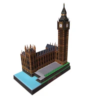 3d puzzle paper building model toy worlds great architecture big ben uk london clock england famous build