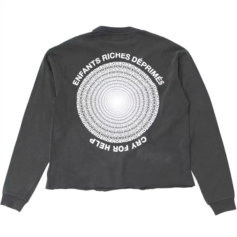 

Летняя артистическая Футболка с принтом шрифтов, с длинными рукавами, для мужчин и женщин, лучшее качество, повседневный Топ, винтажная улич...