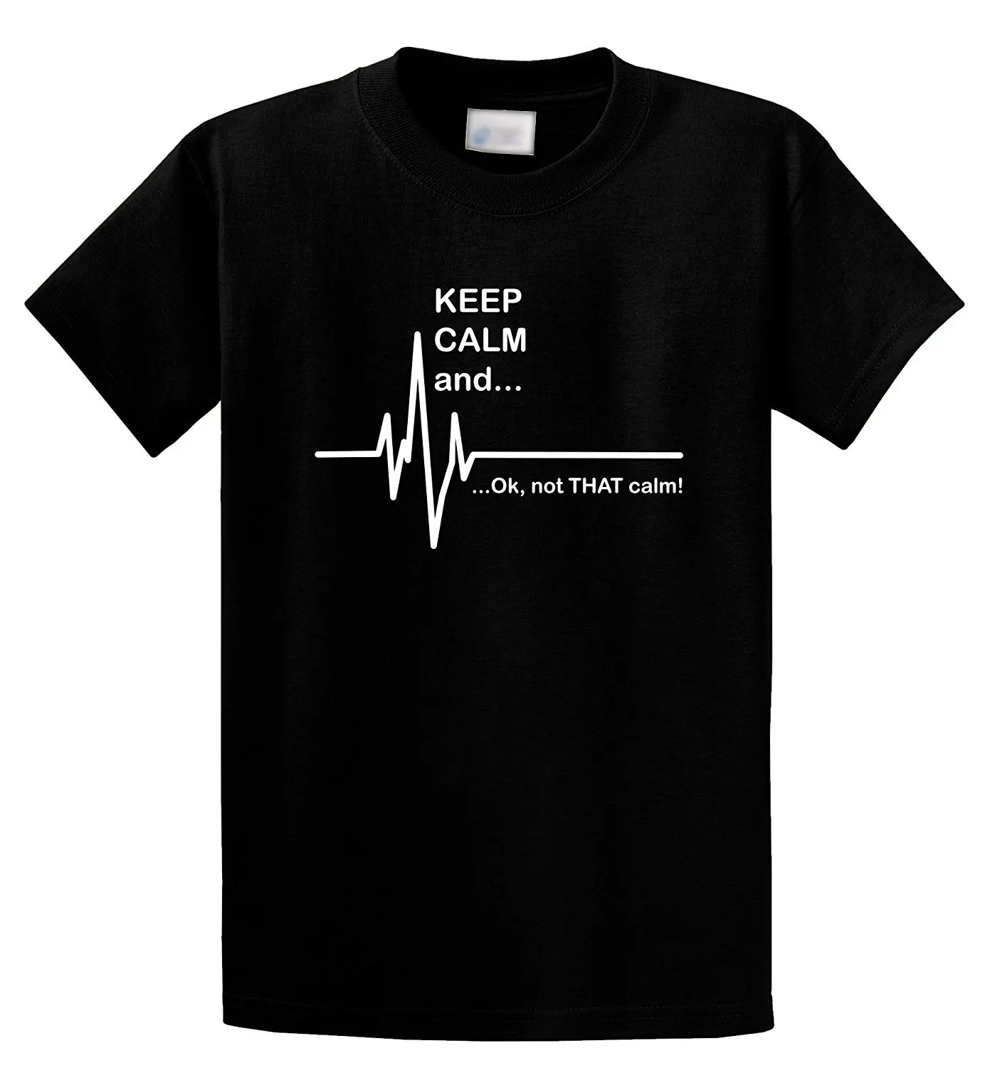 

Comical Shirt Men's Keep Calm & Ok Not That Calm Funny Paramedic EMT T-Shirt Loose Black Men T Shirts Homme Tees