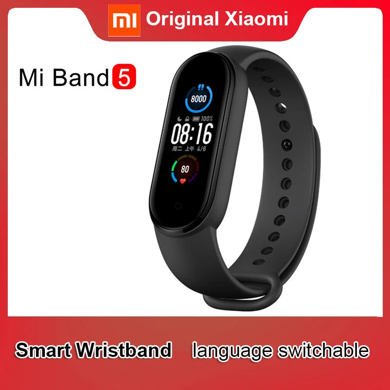 Фитнес браслет Xiaomi Mi Band 5 фитнес трекер с пульсометром|Смарт-браслеты| |