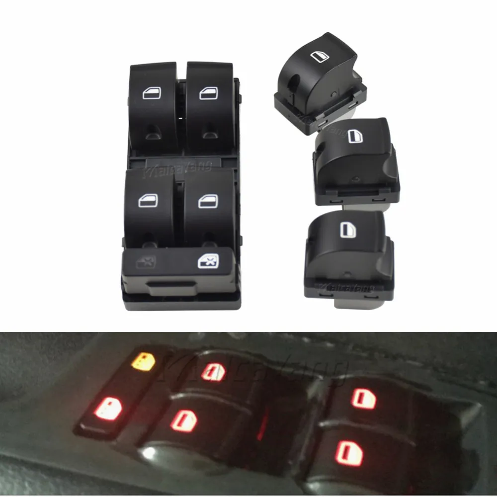 

A Set Electric Power Window Switch Control Fit For Audi A6 C6 S6 A3 S3 RS6 Q7 Sportsback 4F0 959 855 A 4FD 959 855 A 4F0959855